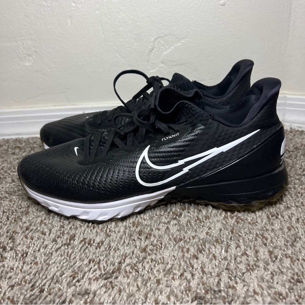 NEW Nike Air Zoom Infinity Tour PMO Flyknit Golf Shoes Men's 9.5 Black White